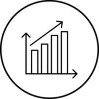 crescente statistica vettore icona