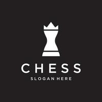 scacchi strategia gioco logo modello con cavallo, re, pedone e torre. loghi per tornei, scacchi squadre e Giochi. vettore