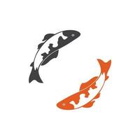 koi pesce logo vettore icona