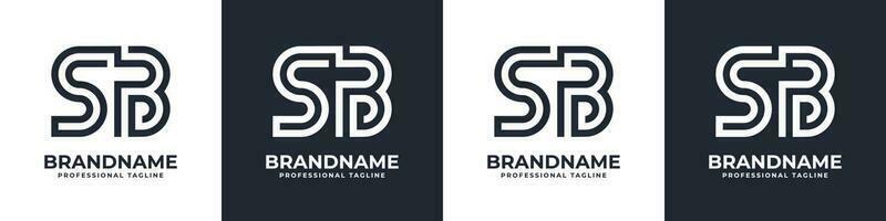 semplice sb monogramma logo, adatto per qualunque attività commerciale con sb o bs iniziale. vettore