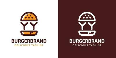 lettera yy hamburger logo, adatto per qualunque attività commerciale relazionato per hamburger con y o yy iniziali. vettore