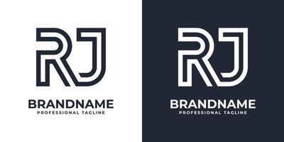 semplice rj monogramma logo, adatto per qualunque attività commerciale con rj o jr iniziale. vettore