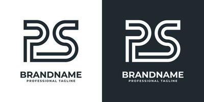 semplice ps monogramma logo, adatto per qualunque attività commerciale con ps o sp iniziale. vettore