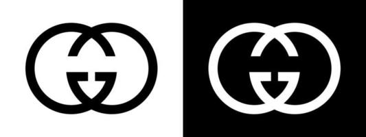 gucci logo - gucci icona su bianca e nero sfondo vettore