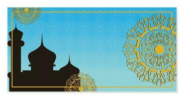 islamico sfondo, con bellissimo mandala ornamento. vettore modello per striscioni, saluto carte per islamico vacanze.