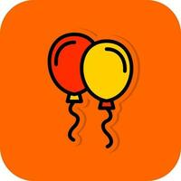 nuovo anno palloncini vettore icona design