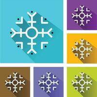 fiocco di neve vettore icona, neve icona, inverno congelato geometrico simbolo, vettore Natale e nuovo anno decorazione elementi, fiocco di neve logo, fiocco di neve nel multiplo colori, modello impostato di fiocco di neve icone