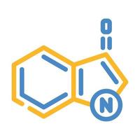 chimica molecolare struttura colore icona vettore illustrazione