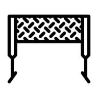 badminton netto linea icona vettore illustrazione