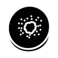 fetta frutta Kiwi glifo icona vettore illustrazione