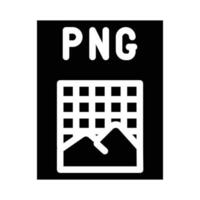 png file formato documento glifo icona vettore illustrazione