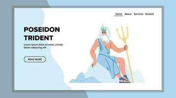 poseidon tridente vettore