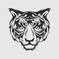 tigre testa vettore illustrazione tatuaggio clip arte modello etichetta maglietta design e sport logo modificabile