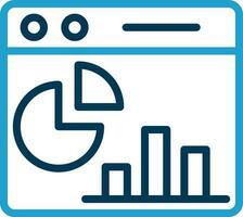 pagina web statistica vettore icona design