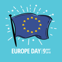 Bandiera della giornata dell'Europa vettore