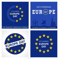 Insieme di carte di vettore di Europa Day