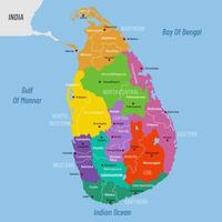 sri lanka nazione carta geografica vettore