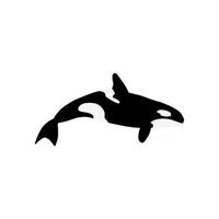 orca balene. mare animale uccisore balene. marino animale nel scandinavo stile. vettore