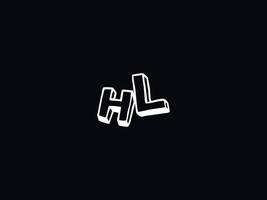 tipografia hl logo, creativo hl spazzola lettera logo vettore