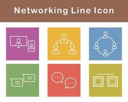 networking vettore icona impostato