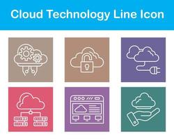 nube tecnologia vettore icona impostato