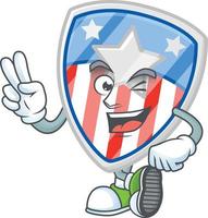 scudo badge Stati Uniti d'America con stella icona design vettore