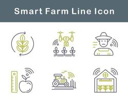 inteligente azienda agricola vettore icona impostato