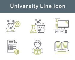 Università vettore icona impostato