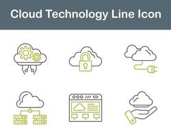 nube tecnologia vettore icona impostato