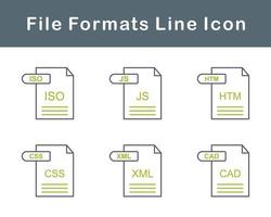 file formati vettore icona impostato