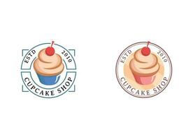 dolce torta logo Cupcake logo icona vettore