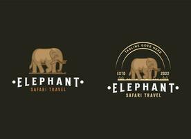 illustrazione dell'icona di vettore del logo dell'elefante