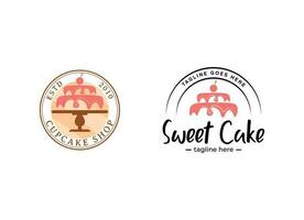 dolce torta logo Cupcake logo icona vettore