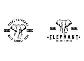 illustrazione dell'icona di vettore del logo dell'elefante