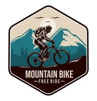 montagna bicicletta gratuito cavalcata vettore