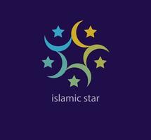 unico islamico stella ciclo logo. moderno colore transizioni. religione, Ramadan e fede logo modello. vettore. vettore