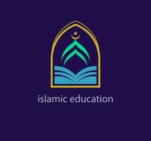 unico stile di islamico religioso formazione scolastica logo design modello. astratto Arabo simbolo. unico forme. moderno colore transizioni. religione e cultura design logo modello. vettore. vettore