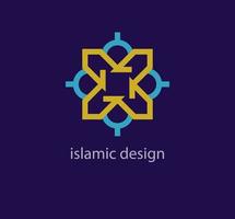 unico islamico logo design modello stile. astratto Arabo simbolo. geometrico unico forme. moderno colore transizioni. religione e cultura design logo modello. vettore. vettore