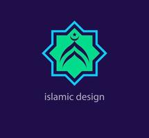 unico stile di islamico moschea logo design modello. astratto Arabo simbolo. moderno colore transizioni. religione e cultura design logo modello. vettore. vettore