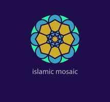 unico islamico mosaico stile logo design modello. astratto Arabo simbolo. geometrico unico forme. moderno colore transizioni. religione e cultura design logo modello. vettore. vettore