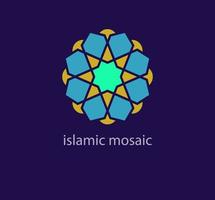 unico islamico mosaico stile logo design modello. astratto Arabo simbolo. geometrico unico forme. moderno colore transizioni. religione e cultura design logo modello. vettore. vettore