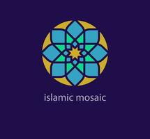 unico islamico mosaico stile logo design modello. astratto Arabo simbolo. geometrico unico forme. moderno colore transizioni. religione e cultura design logo modello. vettore. vettore