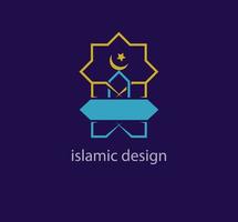 islamico design e testo spazio logo modello stile. astratto Arabo simbolo. moderno colore transizioni. religione e cultura design logo modello. vettore. vettore