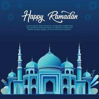 Ramadan kareem islamico sfondo vettore. contento islamico nuovo Hijri anno. grafico design per il decorazione di regalo certificati, banner e volantino. vettore