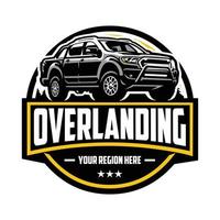 overlanding camion vettore cerchio emblema logo modello. migliore per all'aperto avventura settore automobilistico logo