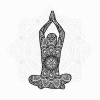 mandala di yoga. elementi decorativi vintage. modello orientale, illustrazione vettoriale. vettore