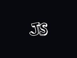 minimo js lettera logo, creativo js logo icona vettore