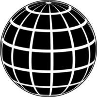 nero globo 3d modello di il terra o di il pianeta vettore