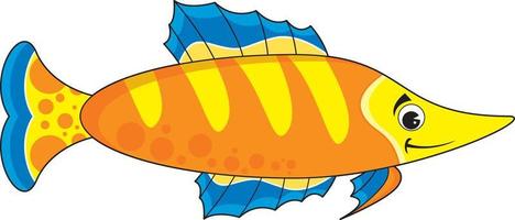 carino cartone animato tropicale pesce vettore