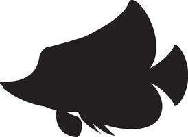 cartone animato tropicale pesce silhouette vettore